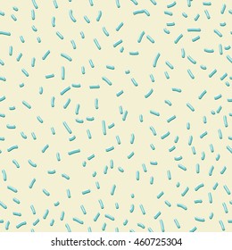 seamless pastel blue pattern of sprinkles donuts