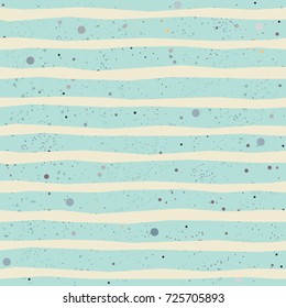  Seamless Pastel Blue Pattern with stripes. Vector Illustration.