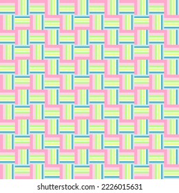 The seamless pastel color dimensional square geometry for the background