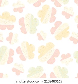 seamless pastel and cute stripe flower background , greeting card for kids