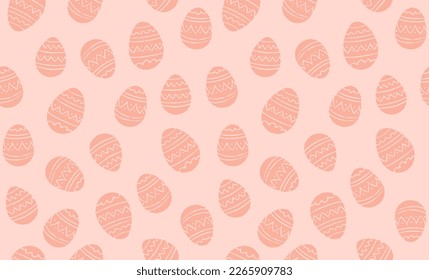 Seamless pastel decorated eggs pattern. Easter background