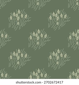 Seamless pastel ditsy bunches pattern