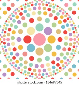 seamless pastel dot ball abstract background vector