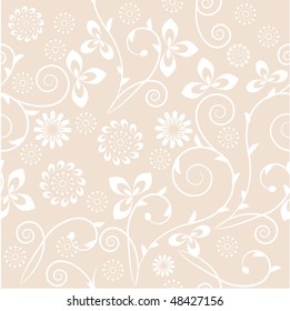 Seamless pastel floral pattern
