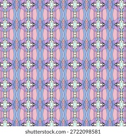 Padrão abstrato geométrico pastel sem costura com simetria suave, fundo ladrilhado decorativo para design têxtil e papel de parede, abstrato, padrão, pastel, geométrico, sem emenda