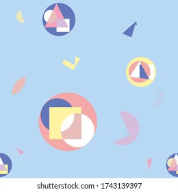 Fondo de patrón de geometría pastel sin inconvenientes