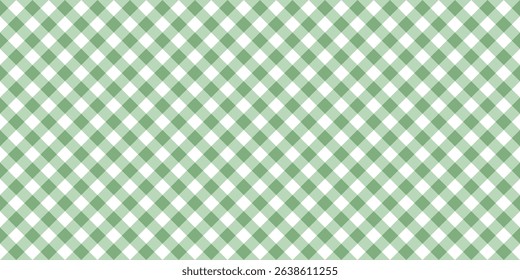 Seamless pastel green gingham pattern