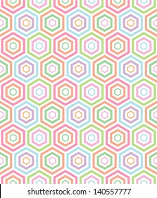 seamless pastel Hexagon  pattern background 