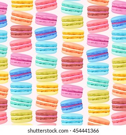 Seamless pastel macarons
