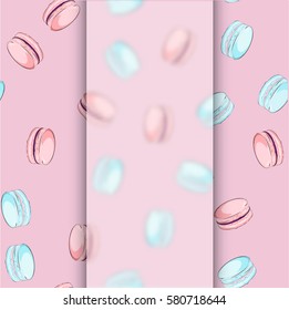 Seamless pastel macarons