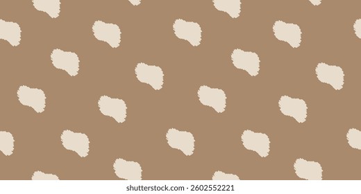 Seamless pastel pattern. Deer skin design print. Animal background with irregular textured spots for textiles, wallpapers, wrapping paper, fabric.