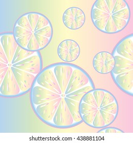 seamless pastel pattern of spectrum orange slices