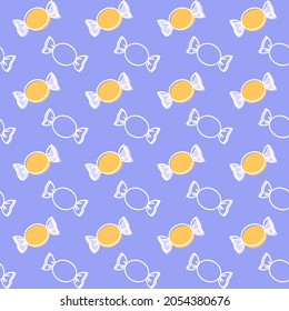 Seamless pastel pattern with sweet candy