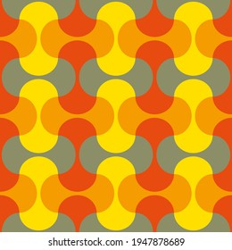 Seamless pastel pattern. Template for fabric or wrapping. Textile design. Optical illusions. Pastel colors. Modern textile. Geometric. Stylish background for cards. Yellow, orange, olive color.	