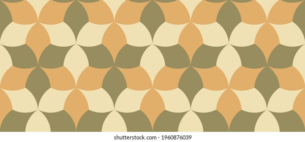 Seamless pastel pattern. Pastel template for fabric. Stylish background for cards. Wrapping paper pattern. Abstract decor. Textile design. Fashionable color combinations. Vector. Beige. Olive color.