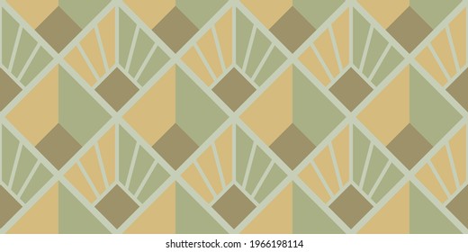  Seamless pastel pattern. Vector template for fabric or wrapping. Textile design. Optical illusions. Pastel colors. Modern textile. Geometric. Art Deco stylish background for cards. Beige, olive color