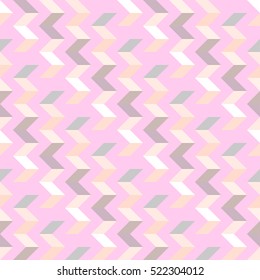 seamless pastel pink cute pattern of  diagonal and horizontal zigzag and stripes of equal thickness for girls or children