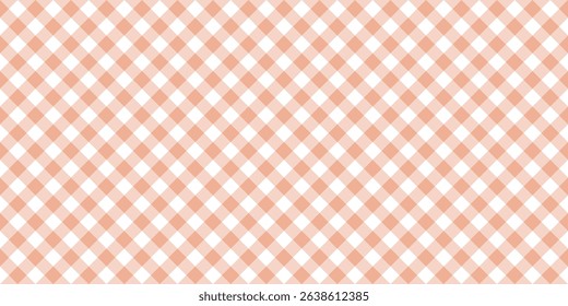 Seamless pastel pink gingham pattern