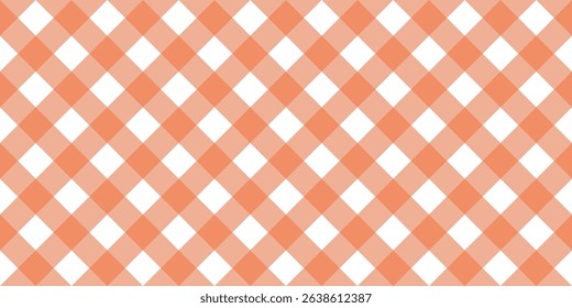 Seamless pastel pink gingham pattern