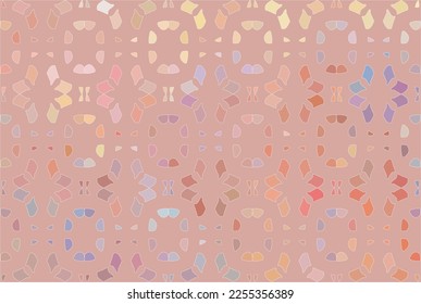 seamless pastel pink pattern from stylized leopard pattern on butterfly wings. Concept pink background tenderness, beauty, fashion. One continuous line drawing of white line and patches of animal skin