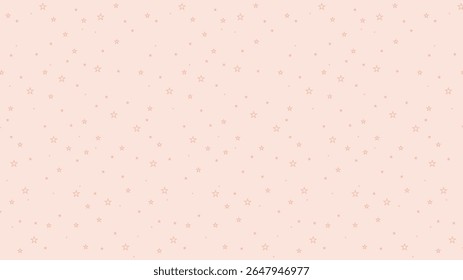 Seamless pastel pink star outline pattern background. Cute celestial vector design for nursery, baby shower, kids wallpaper, scrapbooking, fabric, wrapping paper, and digital use.