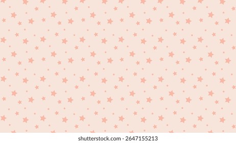 Seamless pastel pink star pattern background. Cute soft starry vector design for baby girl nursery, kids room, scrapbooking, invitations, or dreamy feminine celestial-themed projects and decor.