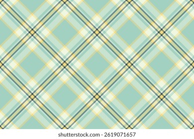 Seamless pastel plaid pattern.  Elegant diamond check design in soft blue, cream, and gray hues. Ideal for textile prints, website backgrounds, or crafting projects.