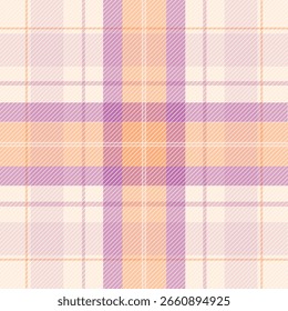 Seamless pastel plaid pattern featuring soft purple and orange tones, perfect for Halloween-themed backgrounds, fabric, and seasonal design projects.