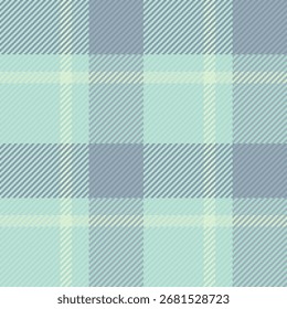 Nahtloses pastellfarbenes Karomuster. Textiles Design mit sich kreuzenden Streifen, die einen karierten, Tartan-Effekt erzeugen. Ideal für Hintergründe, Stoffdrucke und kreative Projekte.