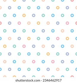 Seamless pastel polka dot pattern creates many kinds of prints. vector job type