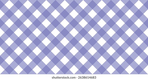 Seamless pastel purple gingham pattern