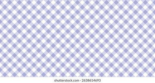 Seamless pastel purple gingham pattern