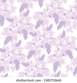 Seamless pastel purple vine pattern
