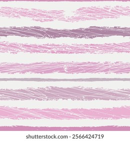 Seamless pastel rose striped grunge pattern on transparent background