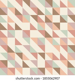 Seamless pastel triangle pattern. Vector background. Geometric abstract texture