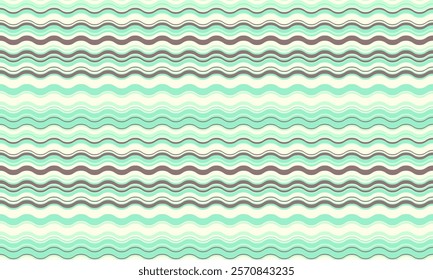 Seamless pastel wavy stripes pattern.  Perfect for textile, wallpaper, website backgrounds, and more.  Elegant and calming design featuring a repeating wave motif in soft, inviting colors.