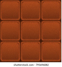 Seamless patched leather texture - eps10