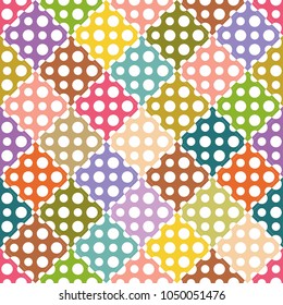 seamless patchwork background with different patterns 