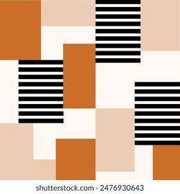 Seamless patchwork geometric pattern. Vector Illustration.