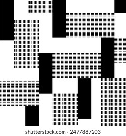 Seamless patchwork geometric pattern. Vector Illustration.
