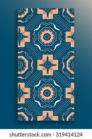 Seamless patchwork pattern background, in the Indian style of flowers and colorful squares. Textile print