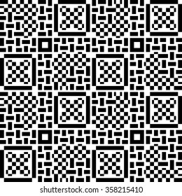 Seamless patchwork pattern in black and white tiles. Can be used for Wallpaper, pattern fills, background of web page,surface textures.