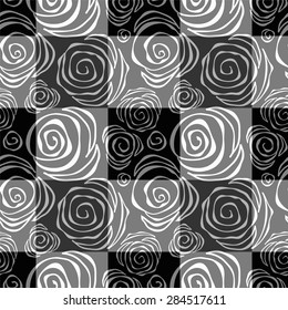 seamless patchwork pattern with  flowers