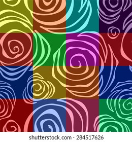 seamless patchwork pattern with  flowers