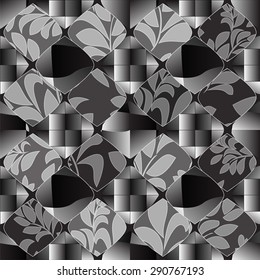 seamless patchwork pattern with  flowers