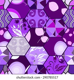 seamless patchwork pattern with  flowers