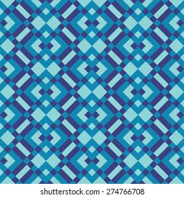 Seamless patchwork pattern. Small geometrical ornament.  The motif on the basis of a square. Suitable for floors, walls, carpet, cloth, background.