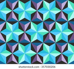 Seamless patchwork pattern with stars. Abstract geometric background. Vector illustration. 