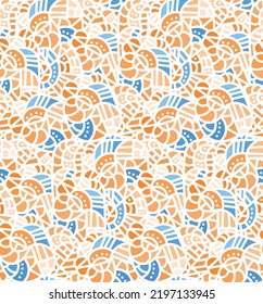 Seamless patchwork pattern vector. The pattern is in pastel colors.