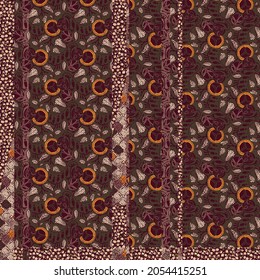 Seamless patchwork quilt effect fabric design